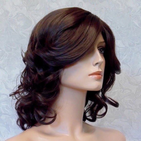 Thick Wavy Chestnut Brown Heat Resistant Wig main image 8